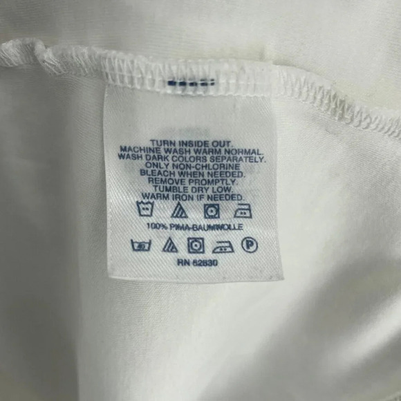 Lands' End Polo Shirt  Womens 2X White Green Print Collared Short Sleeve Casual - Picture 12 of 13